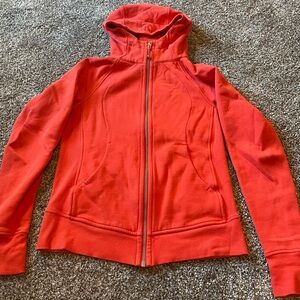 Lululemon Orange Full-Zip Scuba
